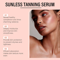 Herbal Sunless Tanning Lotion Serum Promote Melanin Production Natural Bronzer Darker against Sunburn Self Tanner Drops Liquid