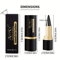 Matte Glitter Waterproof Eyeliner Stick Smudge Proof Black Single Head Solid Eyeliner Balm