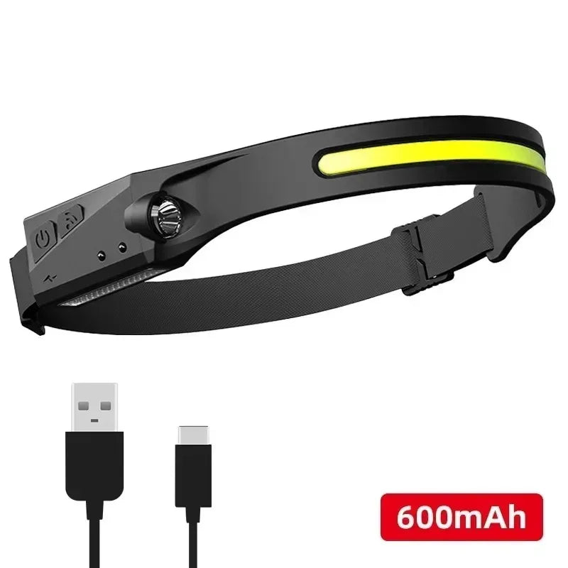 Strong Bald Head Light, Long Endurance Sensing LED, Outdoor Fishing Specific Charging, Super Bright Head Mounted Waterproof Head