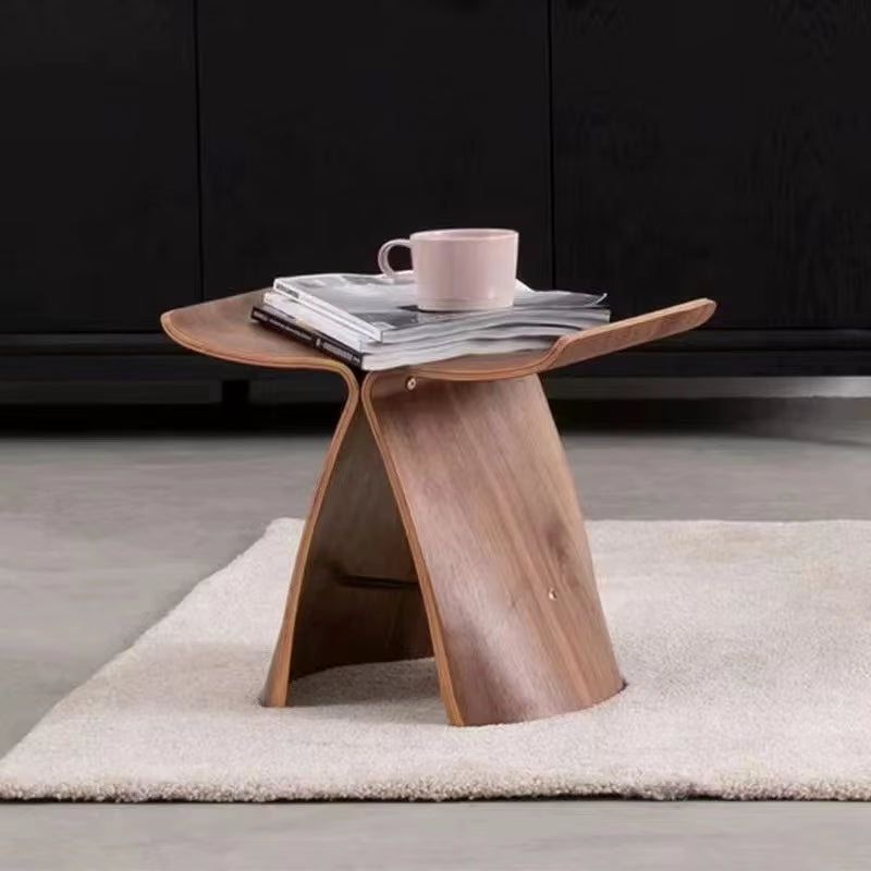 Butterfly Stool Shopping Mall Low Bentwood Stool Ottoman Good Selling Small Butterfly Stool Curved Wooden Stool