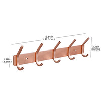 Rose Gold Bathroon Hook 3 4 5 6 Adhesive Aluminum Lavatory Kitchen Key Coat Robe Towel Holder Door Wall Hooks Black Storage Hang
