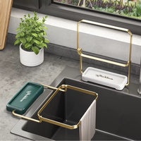 Triangular Sink Filter Strainer Drainer Mesh Bag Basket Vegetable Fruit Drain Suction Cup Rack Hanging Garbage Shelf for Kitchen