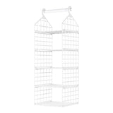 Foldable Hanging Closet Organisers Pajamas Coats Sweaters Sturdy Durable Towels Layered Storage Basket , 2/3/4/5 Tier