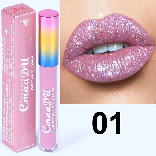 Diamond Shinny Lip Gloss Lips Makeup Cosmetics Glitter Liquid Lipstick Shimmer Matte Maquiagem Mate Batom Lipgloss