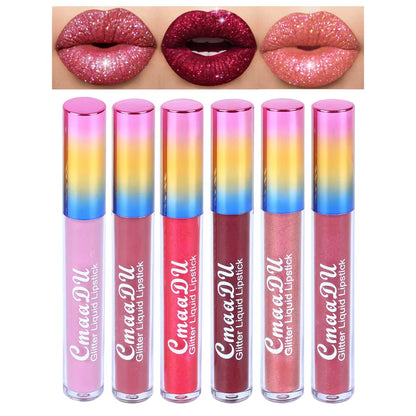 Diamond Shinny Lip Gloss Lips Makeup Cosmetics Glitter Liquid Lipstick Shimmer Matte Maquiagem Mate Batom Lipgloss