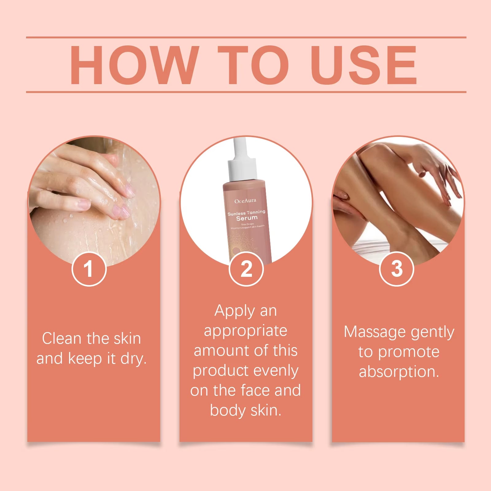 Herbal Sunless Tanning Lotion Serum Promote Melanin Production Natural Bronzer Darker against Sunburn Self Tanner Drops Liquid