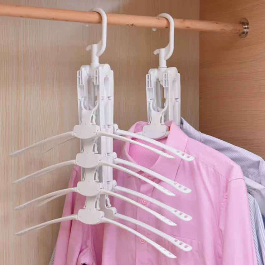 Multi-Function Folding Clothes Hanger Travel Drying Rack Home Non-Slip Windproof Drying Rack Shirt Storage Rack Closet Organizer