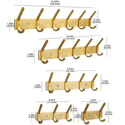 Rose Gold Bathroon Hook 3 4 5 6 Adhesive Aluminum Lavatory Kitchen Key Coat Robe Towel Holder Door Wall Hooks Black Storage Hang