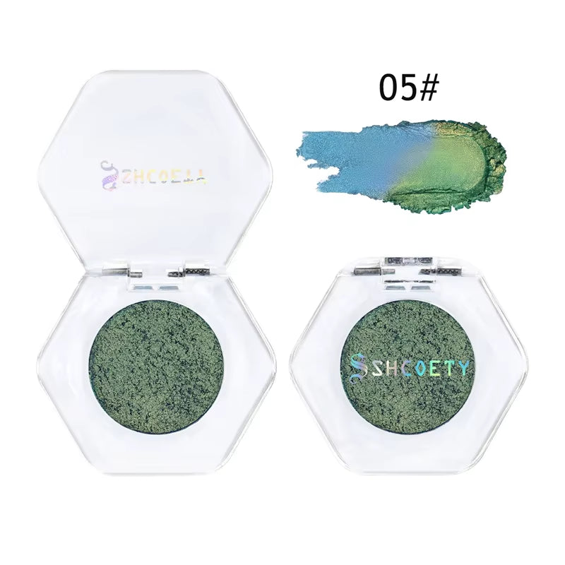 12 Colors Chameleon Glitter Eyeshadow Long Lasting Pearlescent Glitter Shimmer Eye Shadow Colorful Eye Makeup Tint Cosmetics