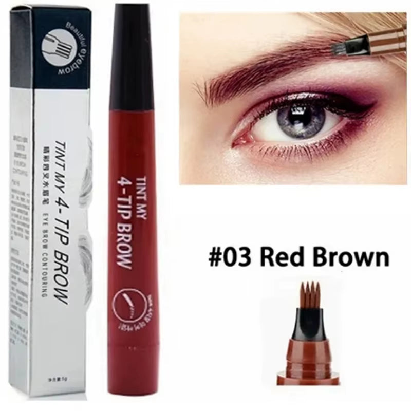 4 Point Eyebrow Pencil Maquillajes Para Mujer Waterproof Liquid Eyebrow Pen Makeup Long Lasting Makeup Microblade Brow Pencil