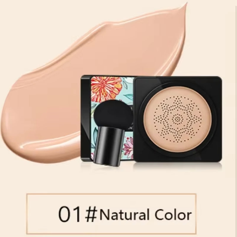 Mushroom Head Air Cushion, CC Cream Natural Moisturizing Foundation Concealer Whitening Oil-Control Makeup Cosmetics BB Cream