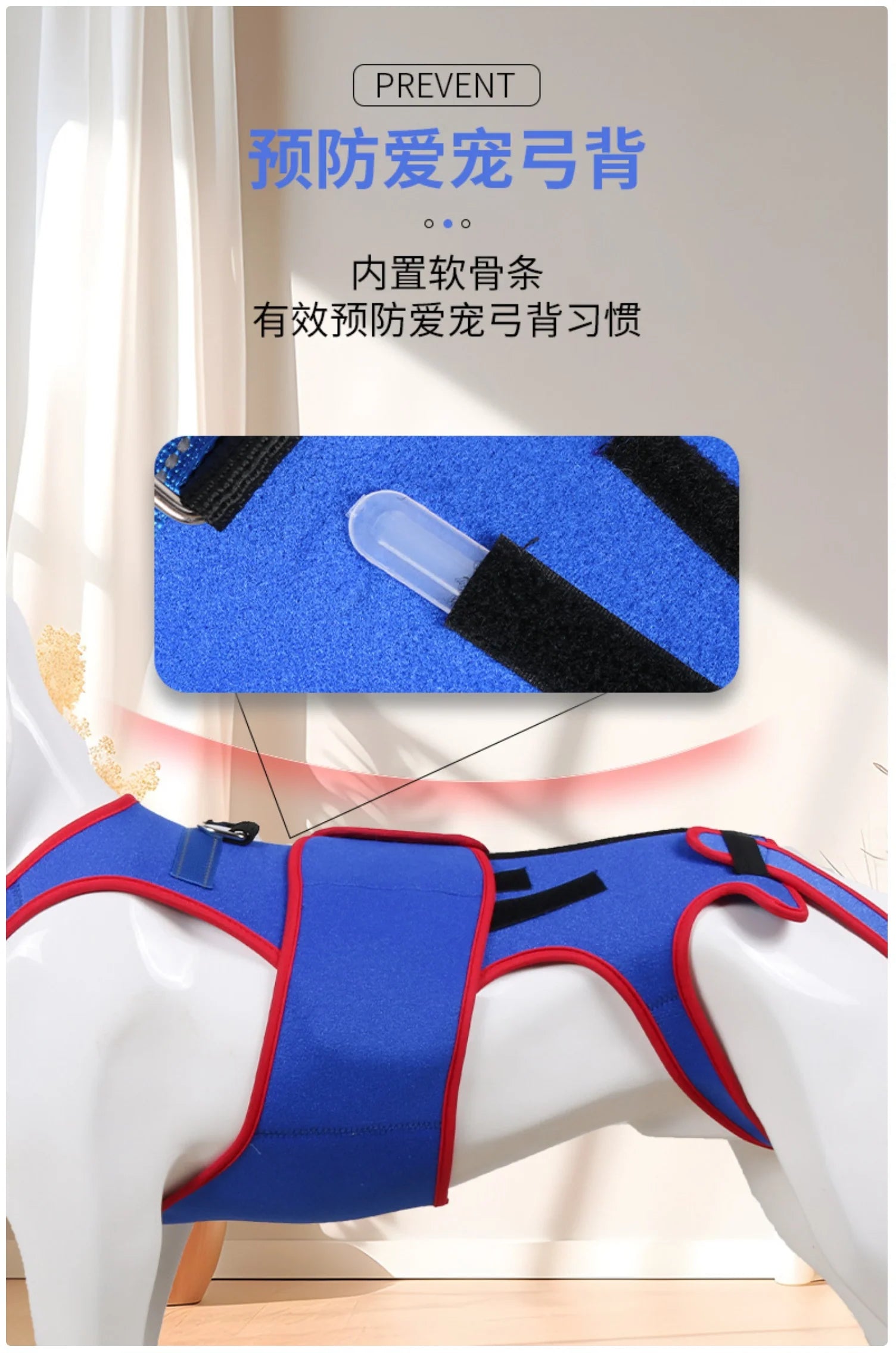 Pet Spine Support Suit - Adjustable Back Brace for Dogs, Posture Correction & Comfort