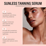 Herbal Sunless Tanning Lotion Serum Promote Melanin Production Natural Bronzer Darker against Sunburn Self Tanner Drops Liquid