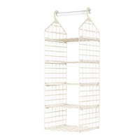 Foldable Hanging Closet Organisers Pajamas Coats Sweaters Sturdy Durable Towels Layered Storage Basket , 2/3/4/5 Tier