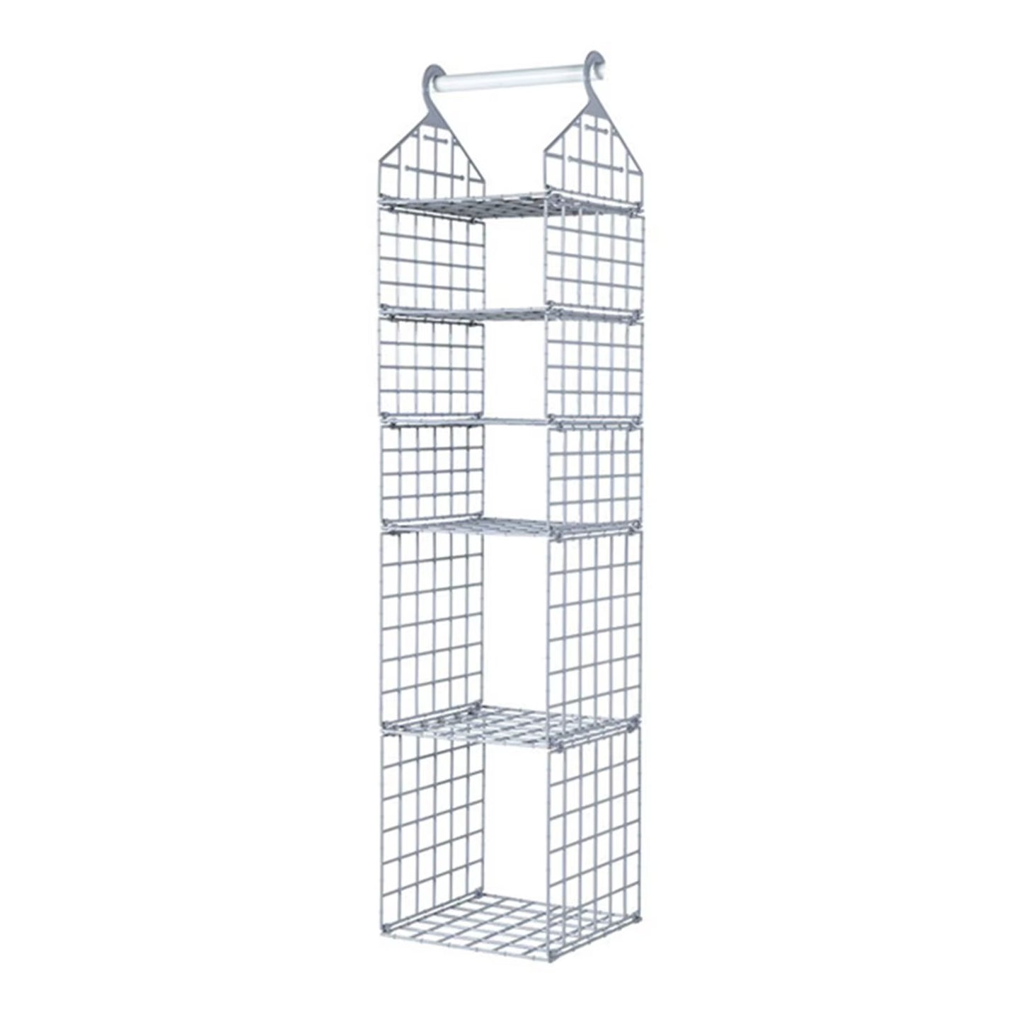 Foldable Hanging Closet Organisers Pajamas Coats Sweaters Sturdy Durable Towels Layered Storage Basket , 2/3/4/5 Tier