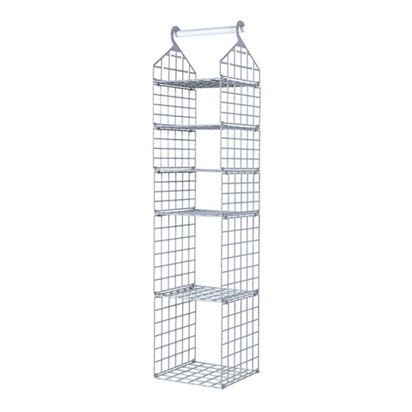 Foldable Hanging Closet Organisers Pajamas Coats Sweaters Sturdy Durable Towels Layered Storage Basket , 2/3/4/5 Tier