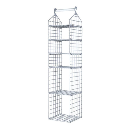 Foldable Hanging Closet Organisers Pajamas Coats Sweaters Sturdy Durable Towels Layered Storage Basket , 2/3/4/5 Tier
