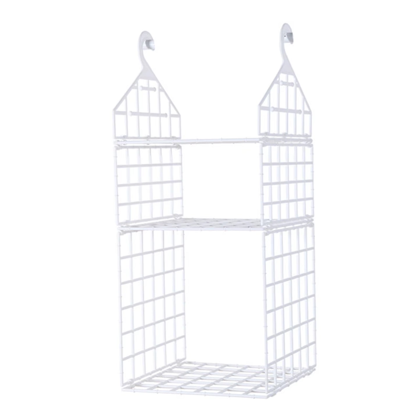 Foldable Hanging Closet Organisers Pajamas Coats Sweaters Sturdy Durable Towels Layered Storage Basket , 2/3/4/5 Tier