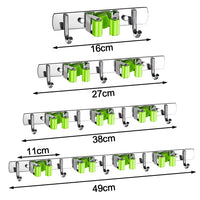 Broom Hook Holder Wall Mount Mop Organizer Holder Stainless Steel Storage Hook Kitchen Bathroom Organization Accessories