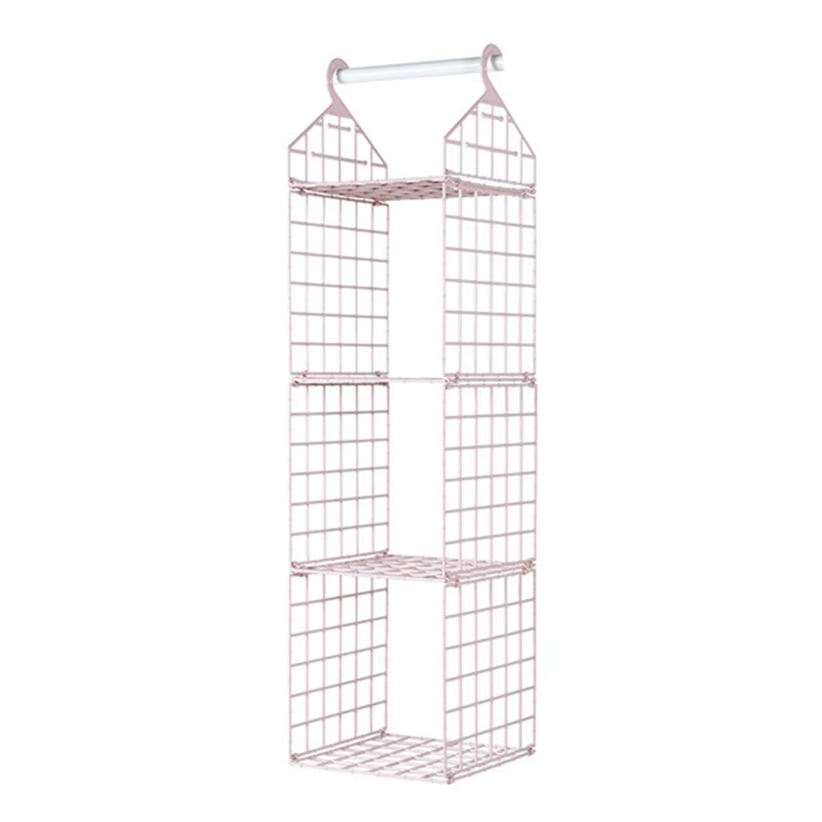 Foldable Hanging Closet Organisers Pajamas Coats Sweaters Sturdy Durable Towels Layered Storage Basket , 2/3/4/5 Tier