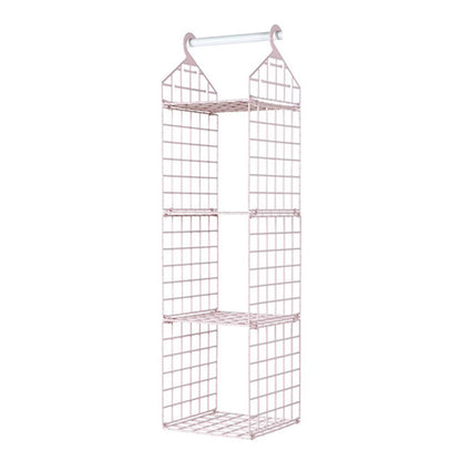 Foldable Hanging Closet Organisers Pajamas Coats Sweaters Sturdy Durable Towels Layered Storage Basket , 2/3/4/5 Tier
