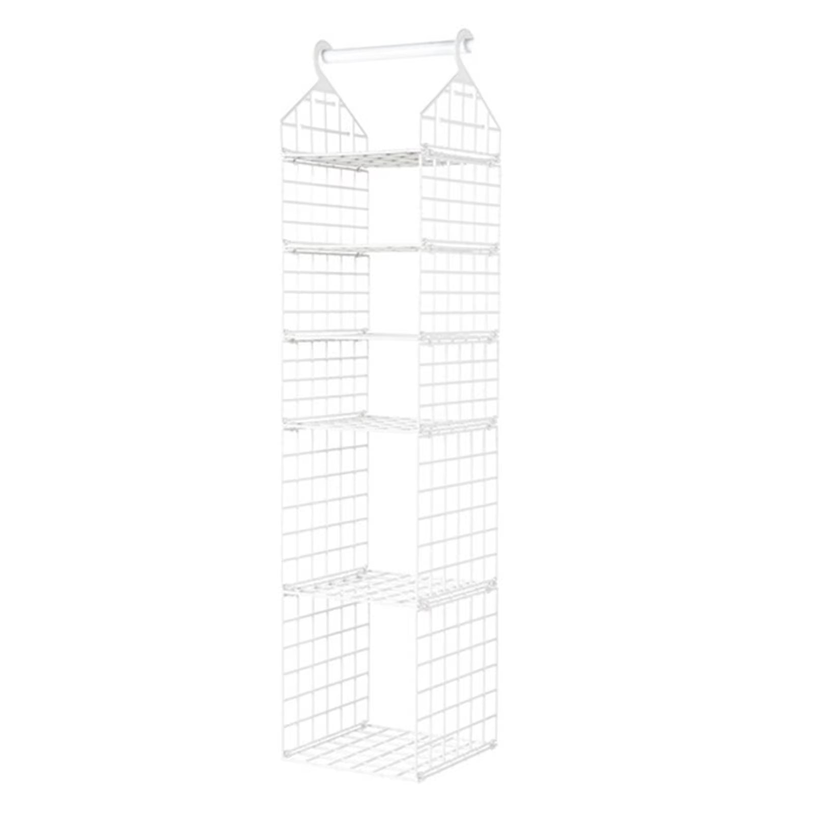 Foldable Hanging Closet Organisers Pajamas Coats Sweaters Sturdy Durable Towels Layered Storage Basket , 2/3/4/5 Tier