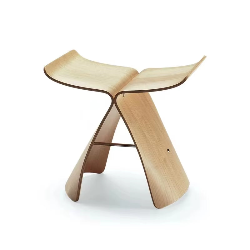 Butterfly Stool Shopping Mall Low Bentwood Stool Ottoman Good Selling Small Butterfly Stool Curved Wooden Stool