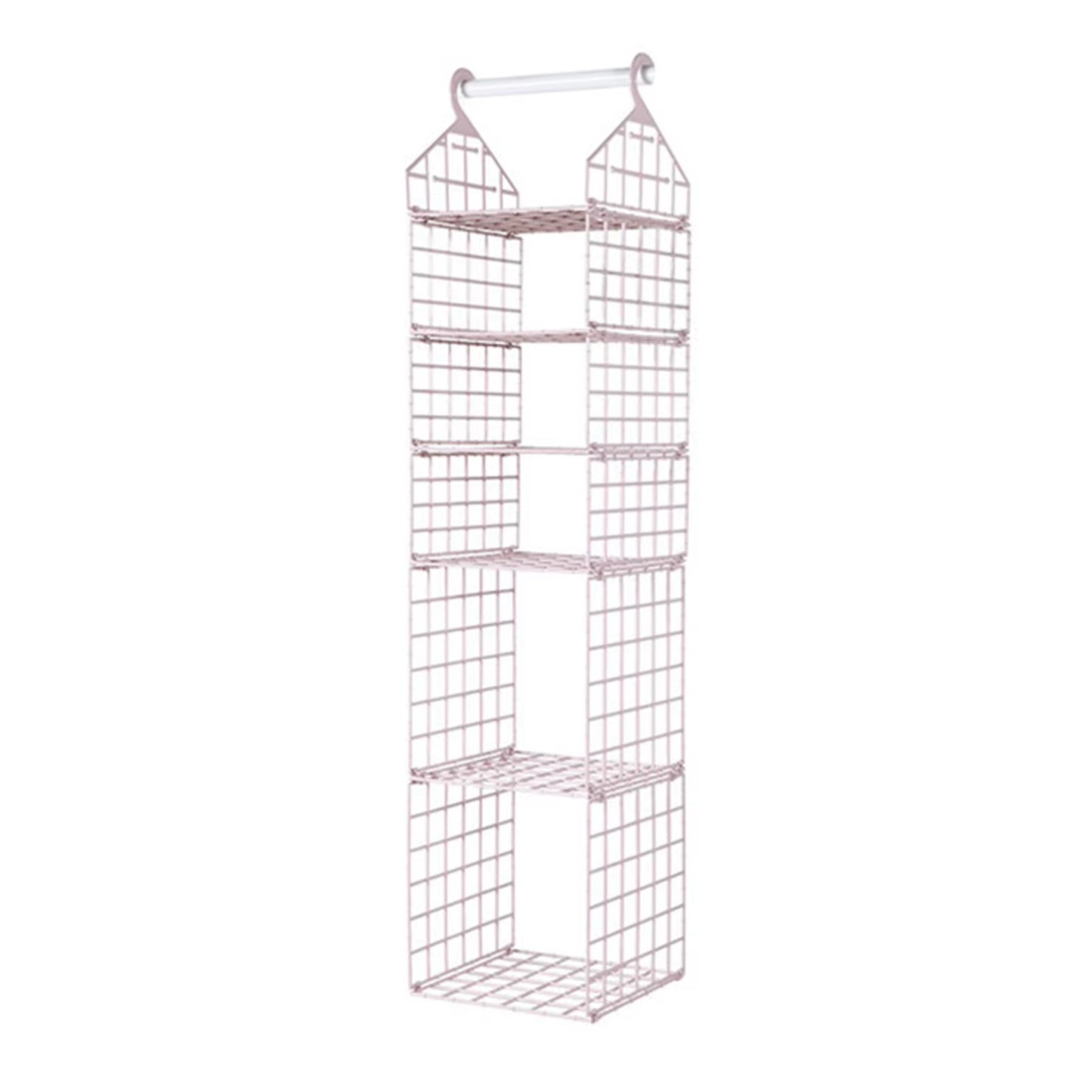 Foldable Hanging Closet Organisers Pajamas Coats Sweaters Sturdy Durable Towels Layered Storage Basket , 2/3/4/5 Tier