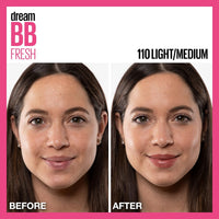 Dream Fresh Skin Hydrating BB Cream, 8-In-1 Skin Perfecting Beauty Balm with Broad Spectrum SPF 30, Sheer Tint Coverage, Oil-Free, Light/Medium, 1 Fl Oz