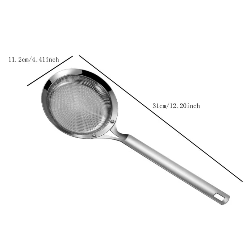 Stainless Steel Skimmer Vegetable Residue Oil Mesh Colander Strainer Soup Pot Small Filter Colander Kitchen Gadgets