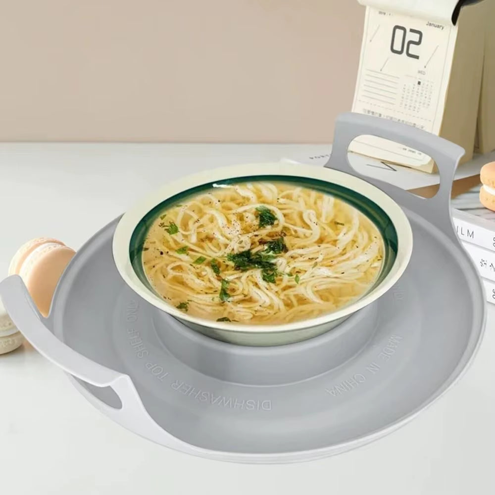 Easy to Clean Microwave Plate Tray Durable PP Anti-Deformed Steam Holder for Bowls, Kitchen Plate Microwave Plates Holder