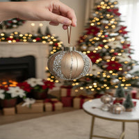4PCS Set Christmas Glass Ball Ornaments Holiday Tree Hanging Decorations Party Decor Supplies FBA Shipment