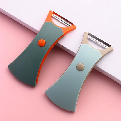 2 In1 Stainless Steel Multi-Function Potato Peeler Fruit Vegetable Chopper Mini Spud Slicer Grater Shredder Dual-Purpose Peeler