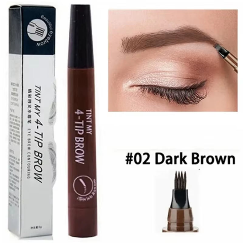 4 Point Eyebrow Pencil Maquillajes Para Mujer Waterproof Liquid Eyebrow Pen Makeup Long Lasting Makeup Microblade Brow Pencil