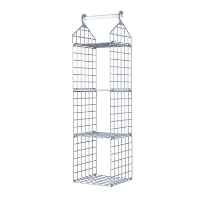 Foldable Hanging Closet Organisers Pajamas Coats Sweaters Sturdy Durable Towels Layered Storage Basket , 2/3/4/5 Tier