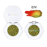 12 Colors Chameleon Glitter Eyeshadow Long Lasting Pearlescent Glitter Shimmer Eye Shadow Colorful Eye Makeup Tint Cosmetics