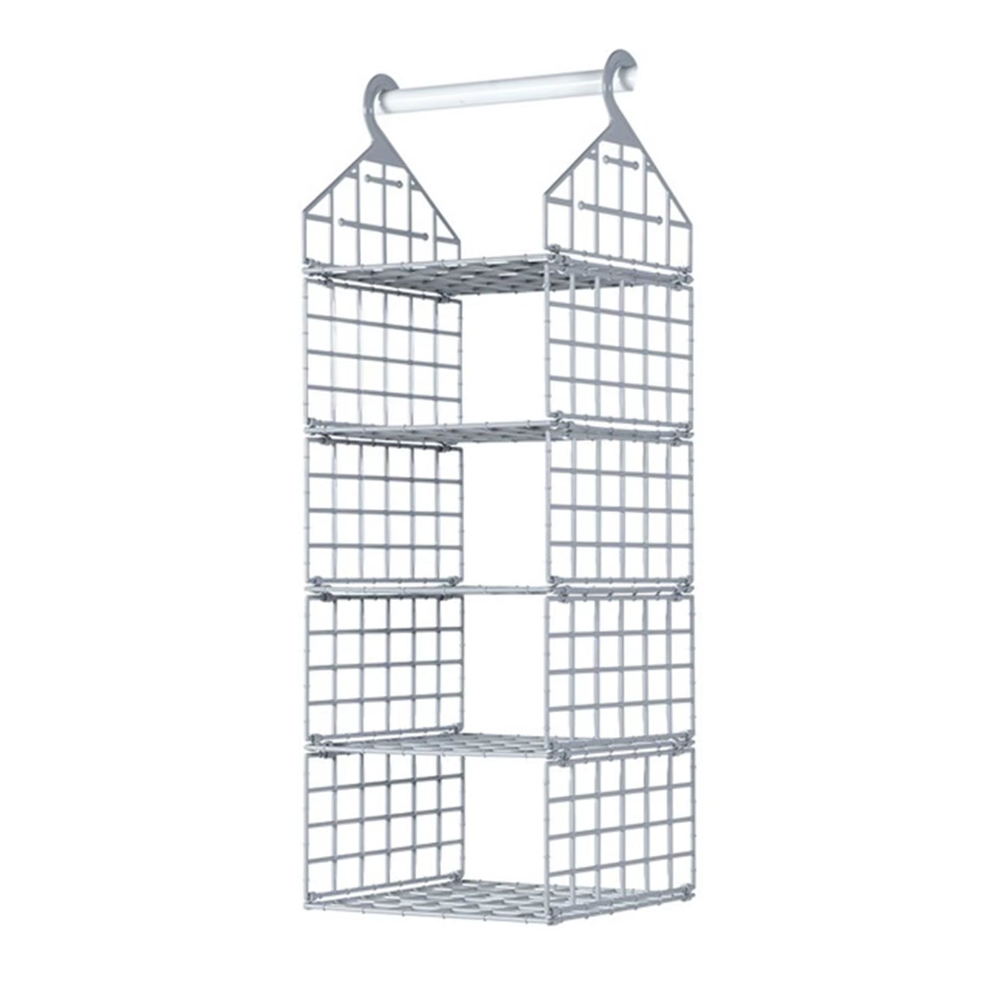 Foldable Hanging Closet Organisers Pajamas Coats Sweaters Sturdy Durable Towels Layered Storage Basket , 2/3/4/5 Tier