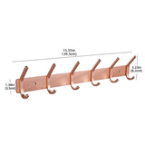 Rose Gold Bathroon Hook 3 4 5 6 Adhesive Aluminum Lavatory Kitchen Key Coat Robe Towel Holder Door Wall Hooks Black Storage Hang