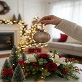 4PCS Set Christmas Glass Ball Ornaments Holiday Tree Hanging Decorations Party Decor Supplies FBA Shipment