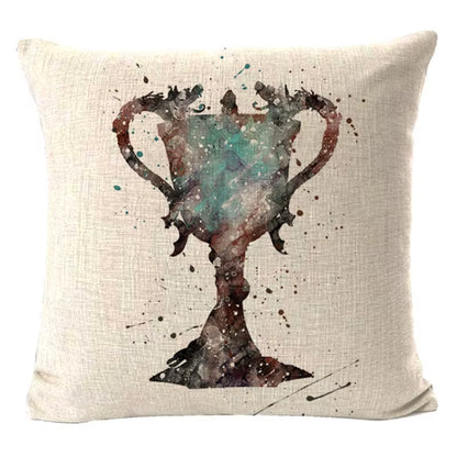 Magic World Hat Pillow Case Magic Dwarf Cup Pillowcase 40X40 Cm Boy Girl Kid Gift Room Aesthetics Sofa Pillow Cover Decorative