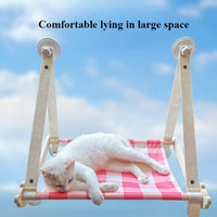 Durable Wooden Cats Hammock Pet Mat Comfortable Sun Seat Cats Beds Cat Climbing Frame Pets Accessories Cat Window Hammock Mats