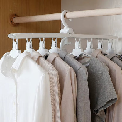 Multi-Function Folding Clothes Hanger Travel Drying Rack Home Non-Slip Windproof Drying Rack Shirt Storage Rack Closet Organizer