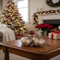 4PCS Set Christmas Glass Ball Ornaments Holiday Tree Hanging Decorations Party Decor Supplies FBA Shipment