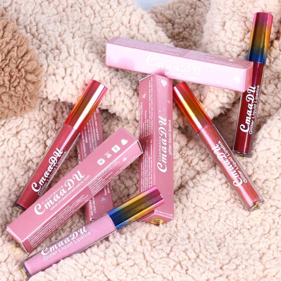 Diamond Shinny Lip Gloss Lips Makeup Cosmetics Glitter Liquid Lipstick Shimmer Matte Maquiagem Mate Batom Lipgloss