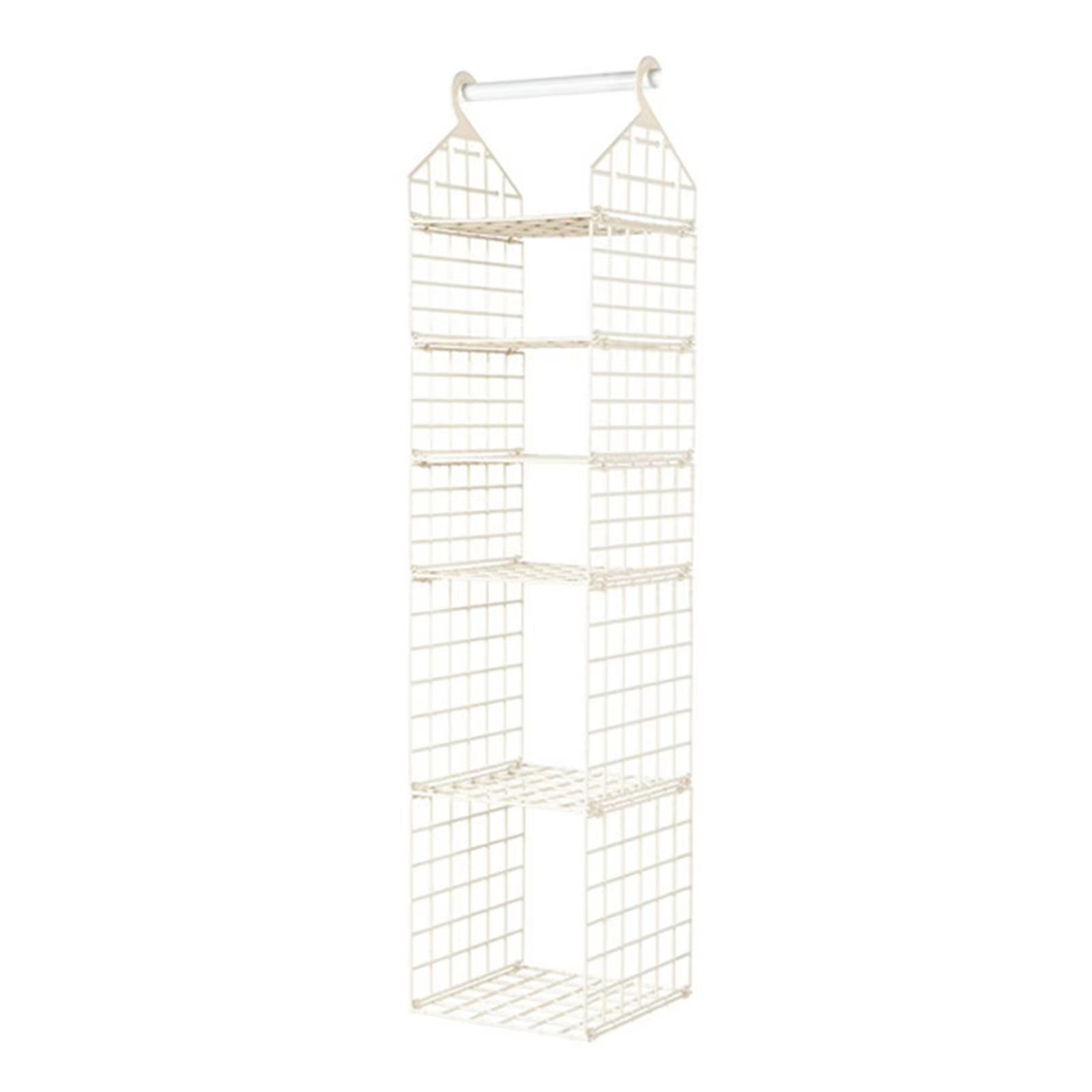 Foldable Hanging Closet Organisers Pajamas Coats Sweaters Sturdy Durable Towels Layered Storage Basket , 2/3/4/5 Tier