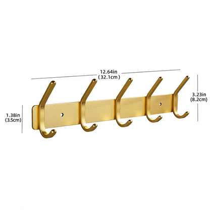 Rose Gold Bathroon Hook 3 4 5 6 Adhesive Aluminum Lavatory Kitchen Key Coat Robe Towel Holder Door Wall Hooks Black Storage Hang