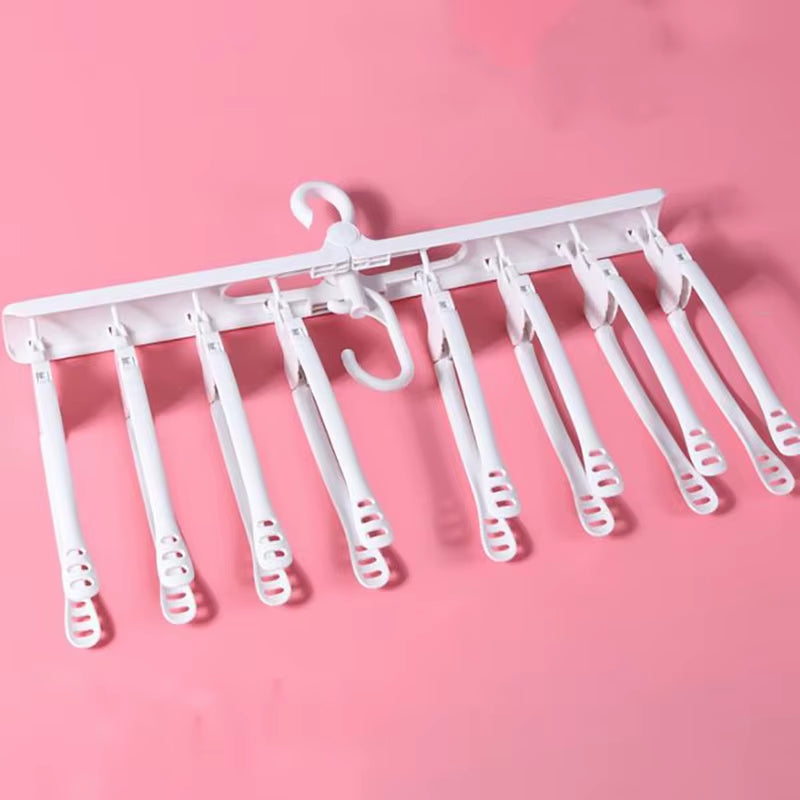 Multi-Function Folding Clothes Hanger Travel Drying Rack Home Non-Slip Windproof Drying Rack Shirt Storage Rack Closet Organizer