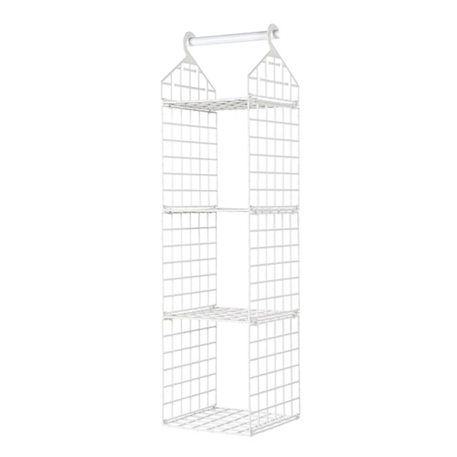 Foldable Hanging Closet Organisers Pajamas Coats Sweaters Sturdy Durable Towels Layered Storage Basket , 2/3/4/5 Tier