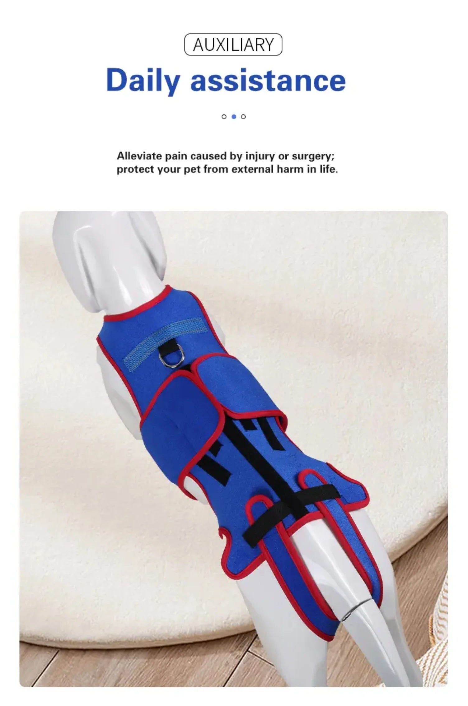 Pet Spine Support Suit - Adjustable Back Brace for Dogs, Posture Correction & Comfort