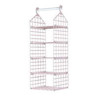 Foldable Hanging Closet Organisers Pajamas Coats Sweaters Sturdy Durable Towels Layered Storage Basket , 2/3/4/5 Tier